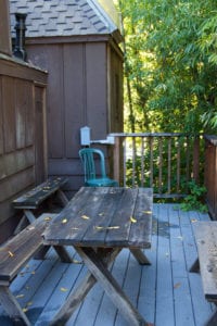 Apple Cabin deck at Creekside Resort