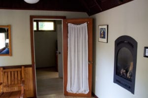 Apple Cabin fireplace at Creekside Resort