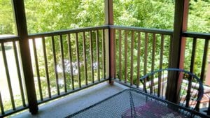 Falcon Suite view of trees and meadow at Creekside Inn and Resort