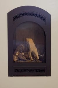 Lark Cabin fireplace