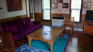 Tree House Cabin living area at Creekside Resort